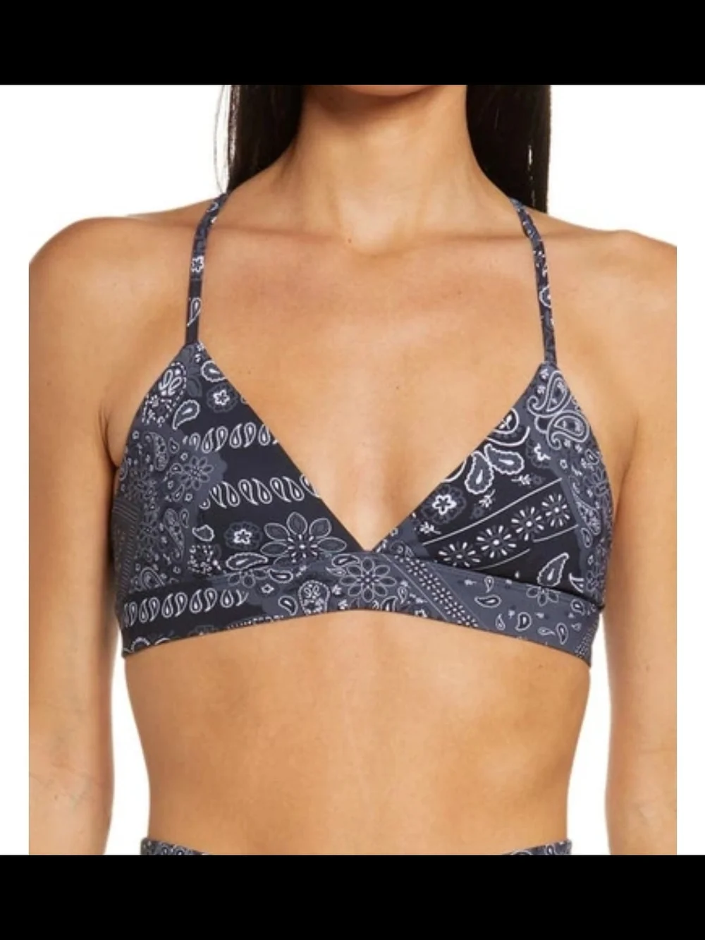 ALO Vapor Bandana Print Bra Top